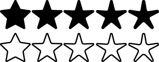 Big set of star icons. Rating star signs collection. Stars collection vector icons. Different stars set