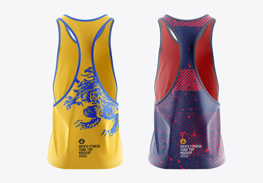 Men's Fitness Tank Top Mockup