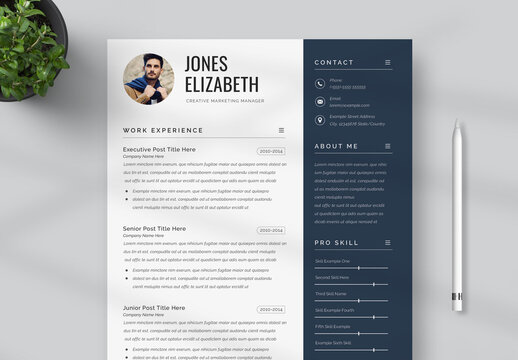 Clean Resume Layout with Cover Letter