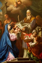 Poster MATERA, ITALIEN - 7. MÄRZ 2022: Das Gemälde der Darstellung Jesu im Tempel in der Kirche Chiesa di Santa Chiara (18. Jh.). © Renáta Sedmáková