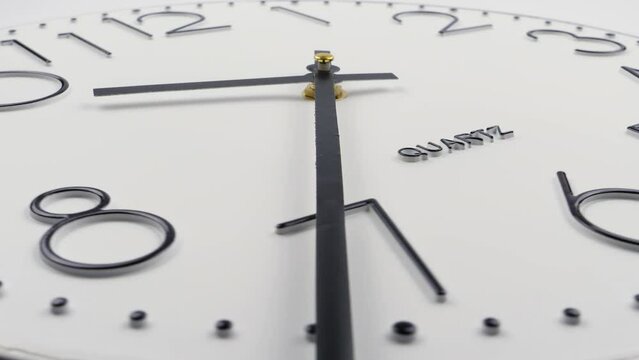 Wall clock hands moving fast timelapse