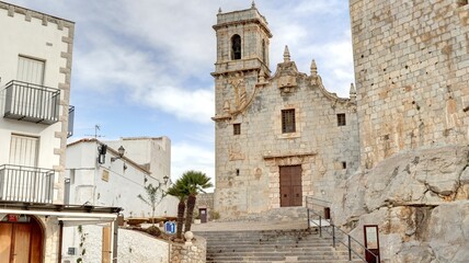 vieux village de Peniscola, village fortifié en Espagne sur la côte méditerranéenne au nord de Valencia