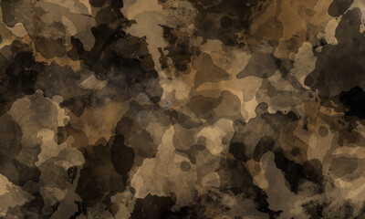 Abstract watercolor background in black and brown tones