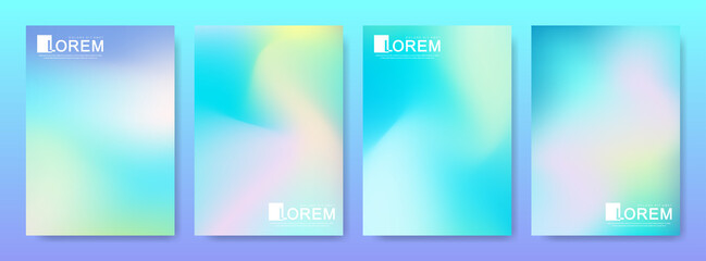 Cover design in pastel colors. Abstract sky pastel rainbow gradient background. Innovation modern background design. Ecology concept. Colorful 80s posters. Vector illustration