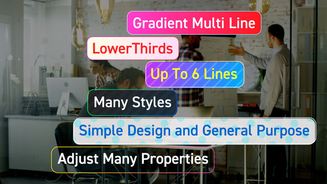 Gradient Multi Line Lower Thirds