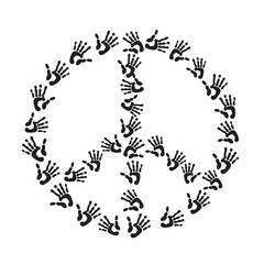 Peace symbol. Concept symbol sketch. Vector illustration