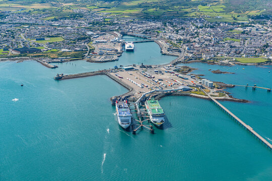 Aerial Views of the port of Holyhead, Anglesey, North Wales