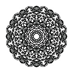 Hand drawn mandala. decoration in ethnic oriental  doodle ornament.