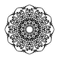 Hand drawn mandala. decoration in ethnic oriental  doodle ornament.