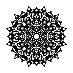 Hand drawn mandala. decoration in ethnic oriental  doodle ornament.
