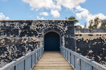 Fototapeta na wymiar Fort Charlotte was a historic fortification built in 1789 by British in downtown Nassau, New Providence Island, Bahamas. 