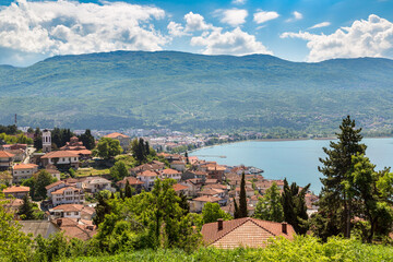 Ohrid city and lake Ohrid, Macedonia