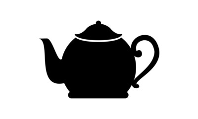 silhouette teapot vector logo