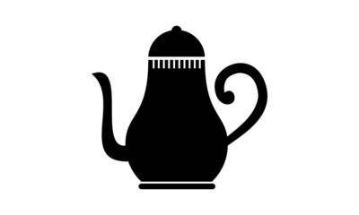 teapot vector silhouette logo