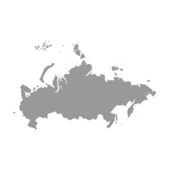 Russia vector country map silhouette