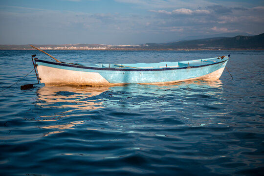 Boat on lake apolyont 