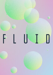 Fluid poster with round shapes