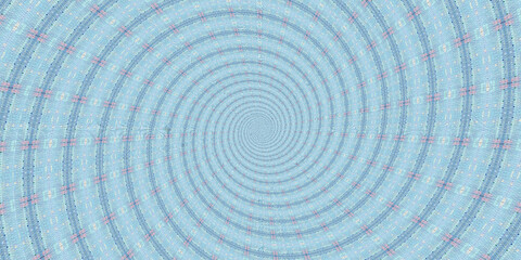 eine Spirale auf türkisblauem Hintergrund