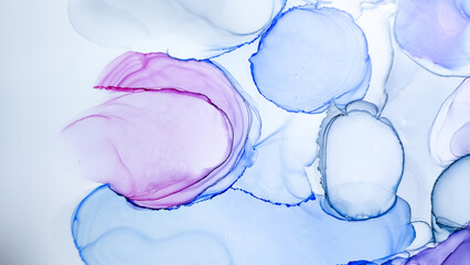 Fototapeta na wymiar Alcohol ink. Violet Liquid Texture. Abstract