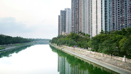 Tin Shui Wai, area residencial, localizada nos Novos Territórios, Hong Kong