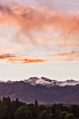 sunset over the mountains