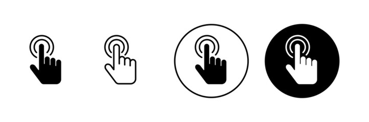 Hand cursor icons set. cursor sign and symbol. hand cursor icon clik