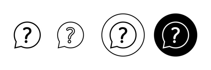 Question icons set. question mark sign and symbol