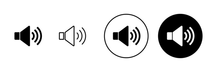 Speaker icons set. volume sign and symbol. loudspeaker icon. sound symbol