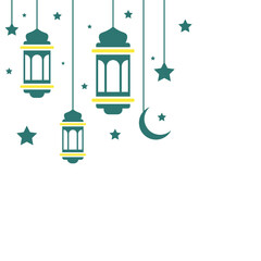 Ramadhan kareem background design vector illustrtion. ramadhan kareem lantern for background, greeting card, celebration
