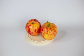 red apple on a white background