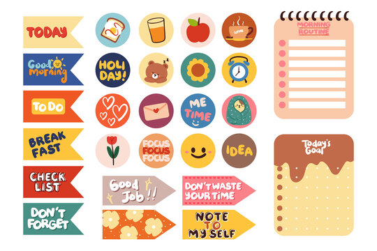 cute planner stickers, note, tape, for student note, scrapbook and diary