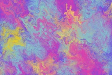 Colourful and creative fluid art cell background with abstract painted waves. Marble texture. Watercolour stains.
