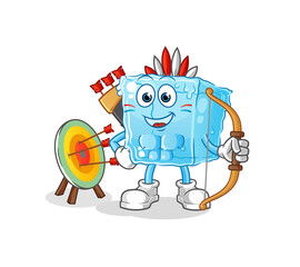 ice cube native american tribe. cartoon mascot vector