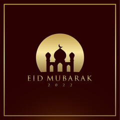 Eid mubarak  2022celebration Premium Vector