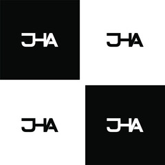 Fototapeta premium jha letter original monogram logo design set