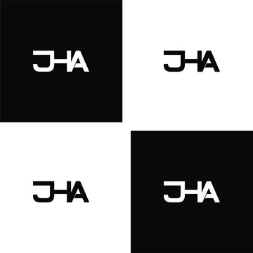 jha letter original monogram logo design set