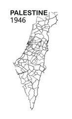 Map of the Palestinian territories in 1946