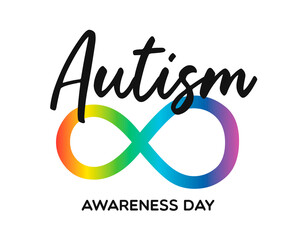 Neurodiversity symbol. World Autism Awareness Day Concept.Infinity icon
