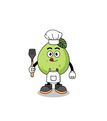 Mascot Illustration of guava chef