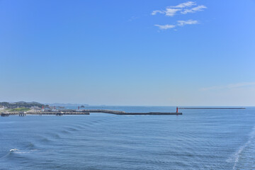 仙台港 接岸 秋晴れ