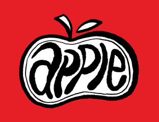 Apple illustrations - Hand drawn food ingredients, Apple - vector