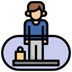 WALKWAY filled outline icon,linear,outline,graphic,illustration