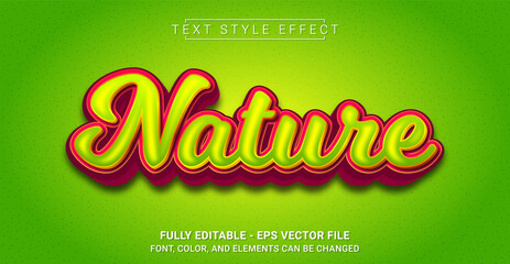 Nature Text Style Effect. Editable Graphic Text Template.