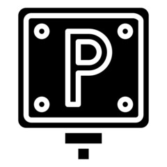 PARKING glyph icon,linear,outline,graphic,illustration