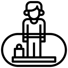 WALKWAY line icon,linear,outline,graphic,illustration