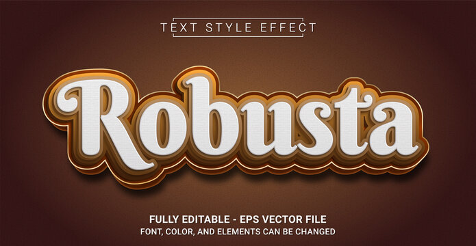 Robusta Text Style Effect. Editable Graphic Text Template.