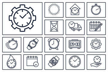Time set icon symbol template for graphic and web design collection logo vector illustration
