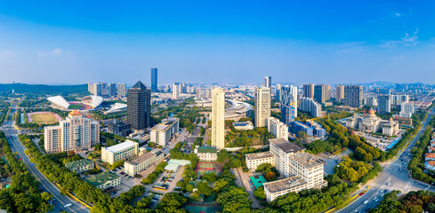 Naklejka premium Urban scenery of Jiangyin City, Jiangsu Province, China