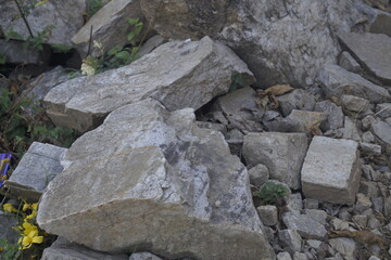 stone cross on the rocks