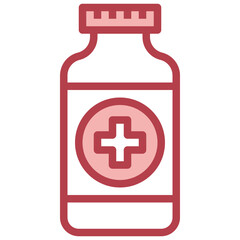 MEDICINE red line icon,linear,outline,graphic,illustration